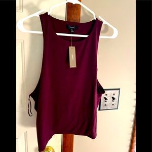 J Crew Burgundy crop tank